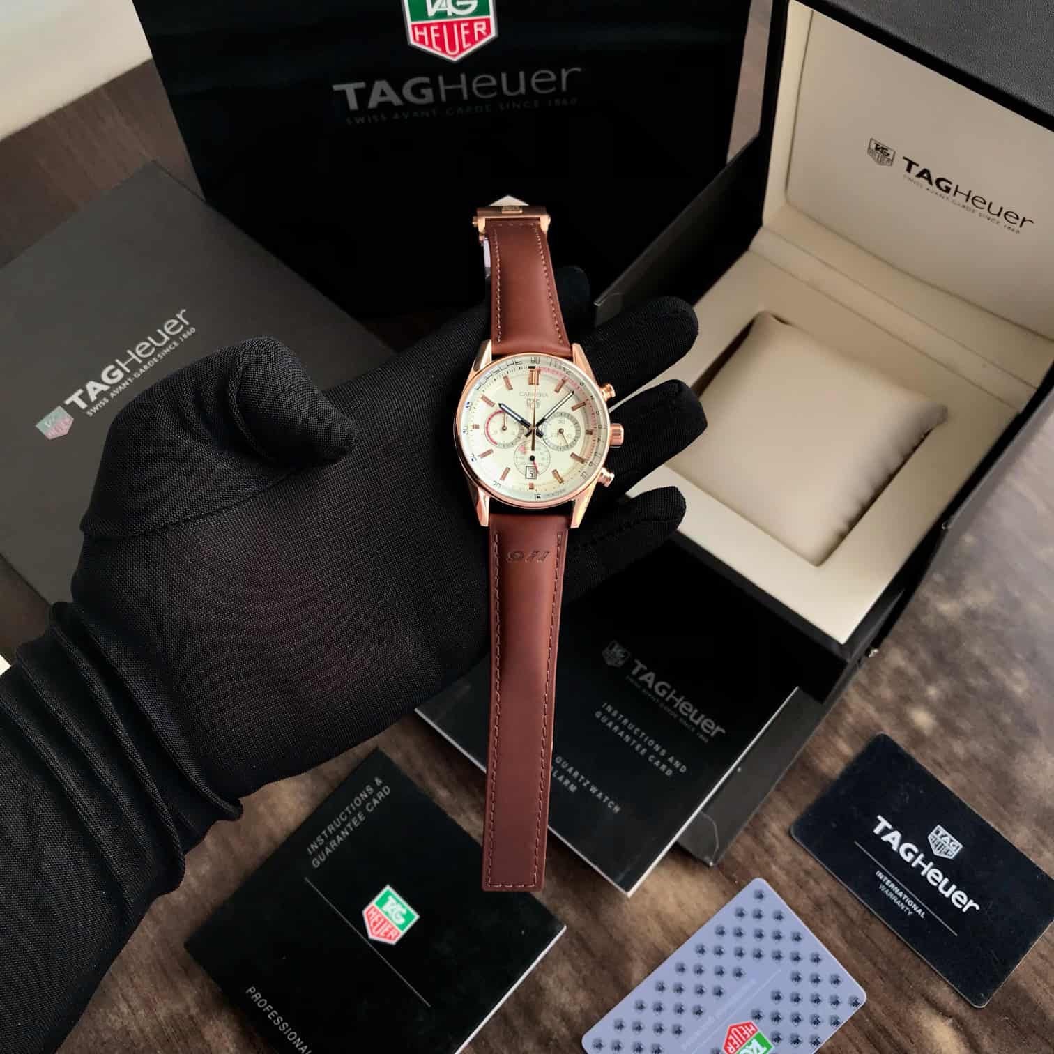 Tag Heuer Carrera Chronosprint X 911 Porsche White Dial Japanese Mens Watch