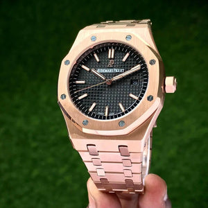Audemars Piguet Perpetual Calendar Open Worked Golden And Blue Dial Automatic Mens Watch