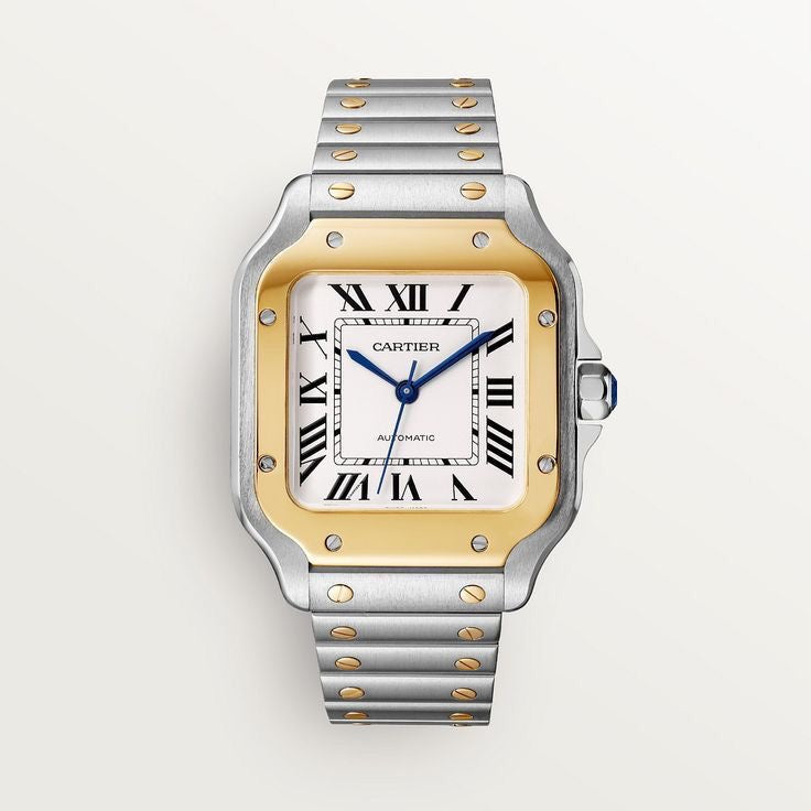 Cartier Santos De Japanese Pure Two Tone Automatic Mens Watch