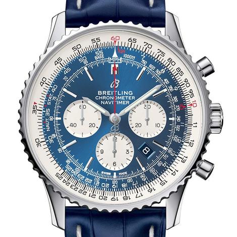 Breitling Designer Watch Stylish Navitimer Blue — zoomed view