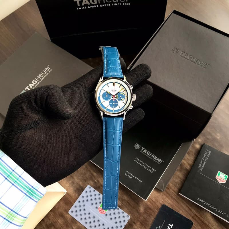 Tag Heuer Grand Carrera Blue Leather Strap Japanese Master Quality Men’s Watch
