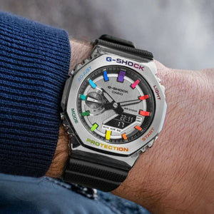 Casio G Shock gm2100 Sliver & Black belt