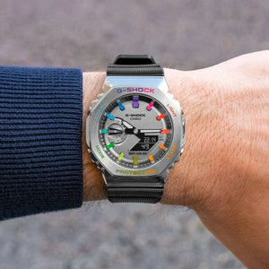 Casio G Shock gm2100 Sliver & Black belt