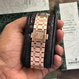 Audemars Piguet Royal Oak Double Balance Wheel Open worked Skeleton Dial Full Black Automatic Mens Watch