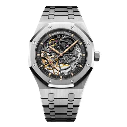 Audemars Piguet Royal Oak Skeleton Dial Double Balance Wheel 41mm Stainless Steel Men's Watch — zoomed view