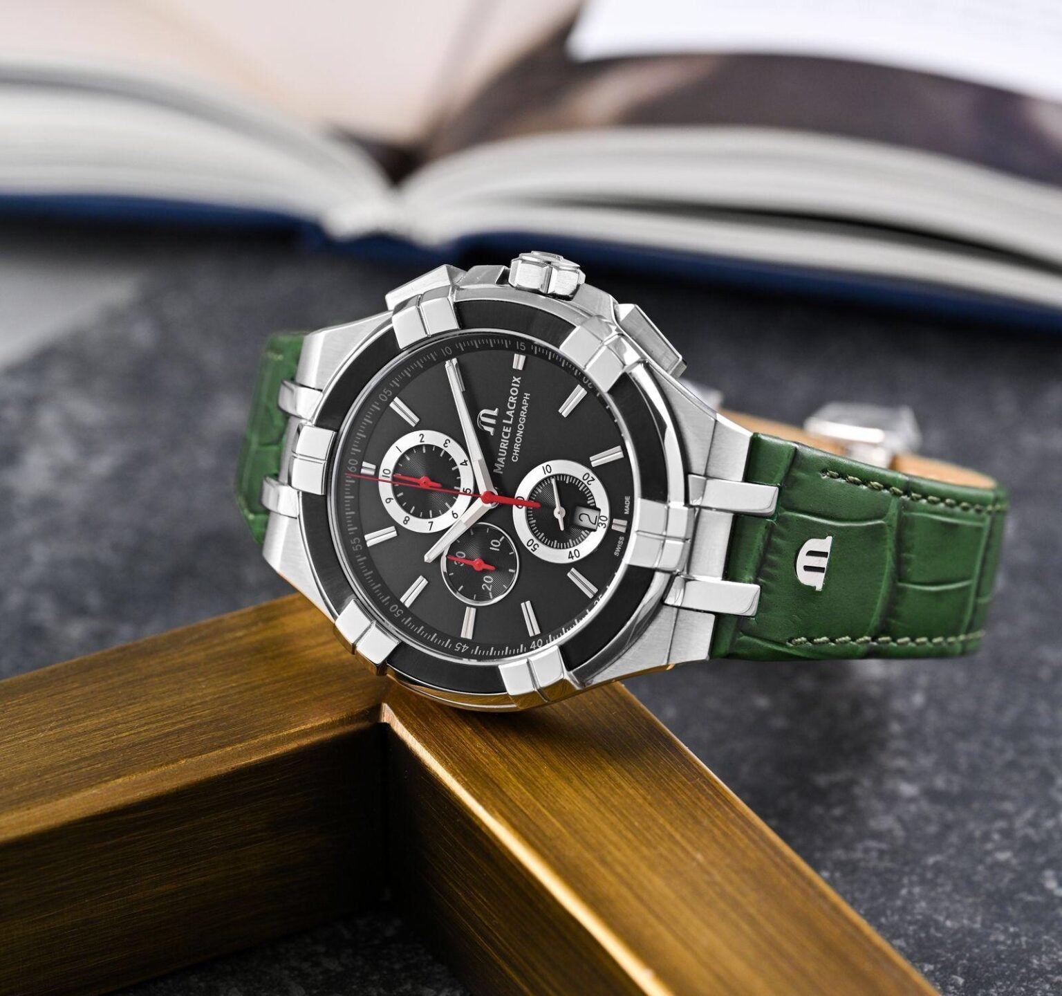 Maurice Lacroix Aikon Authentic AI1018 44mm Quartz Mens Watch