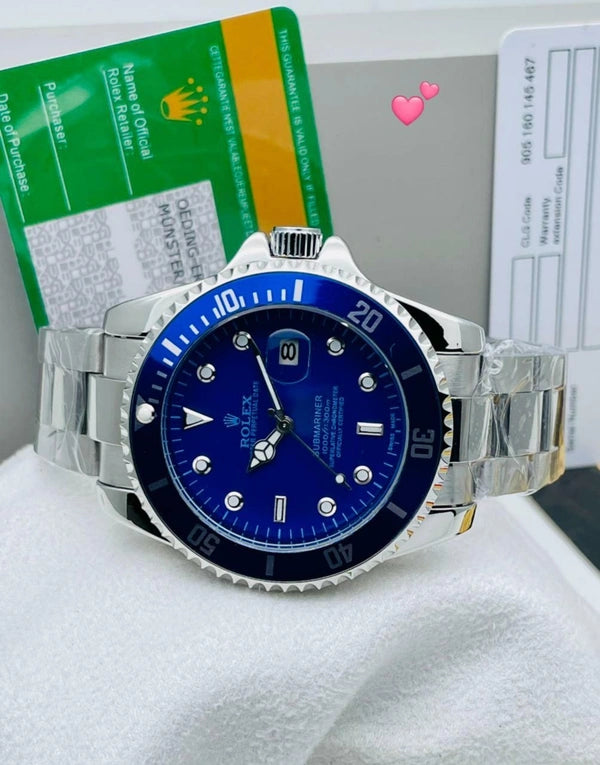 Rolex Submariner Blue & Sliver Model Premium Quatz