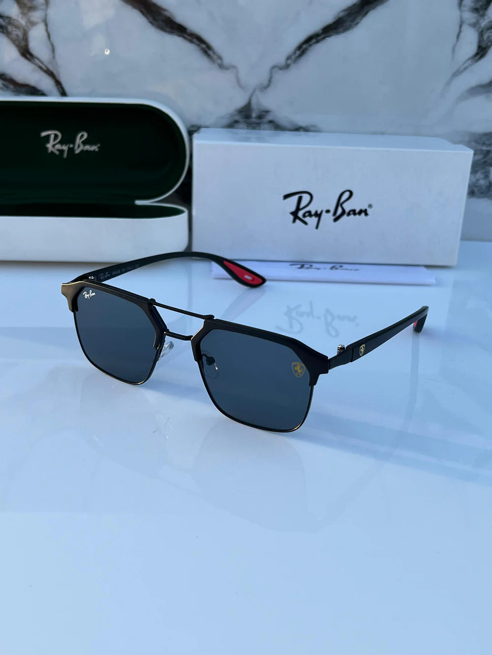 Ray ban METAL FULL BLACK POLARISED SUNGLASSES