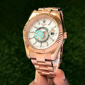 Rolex SkyDweller Rosegold White Dial Automatic Mens Watch