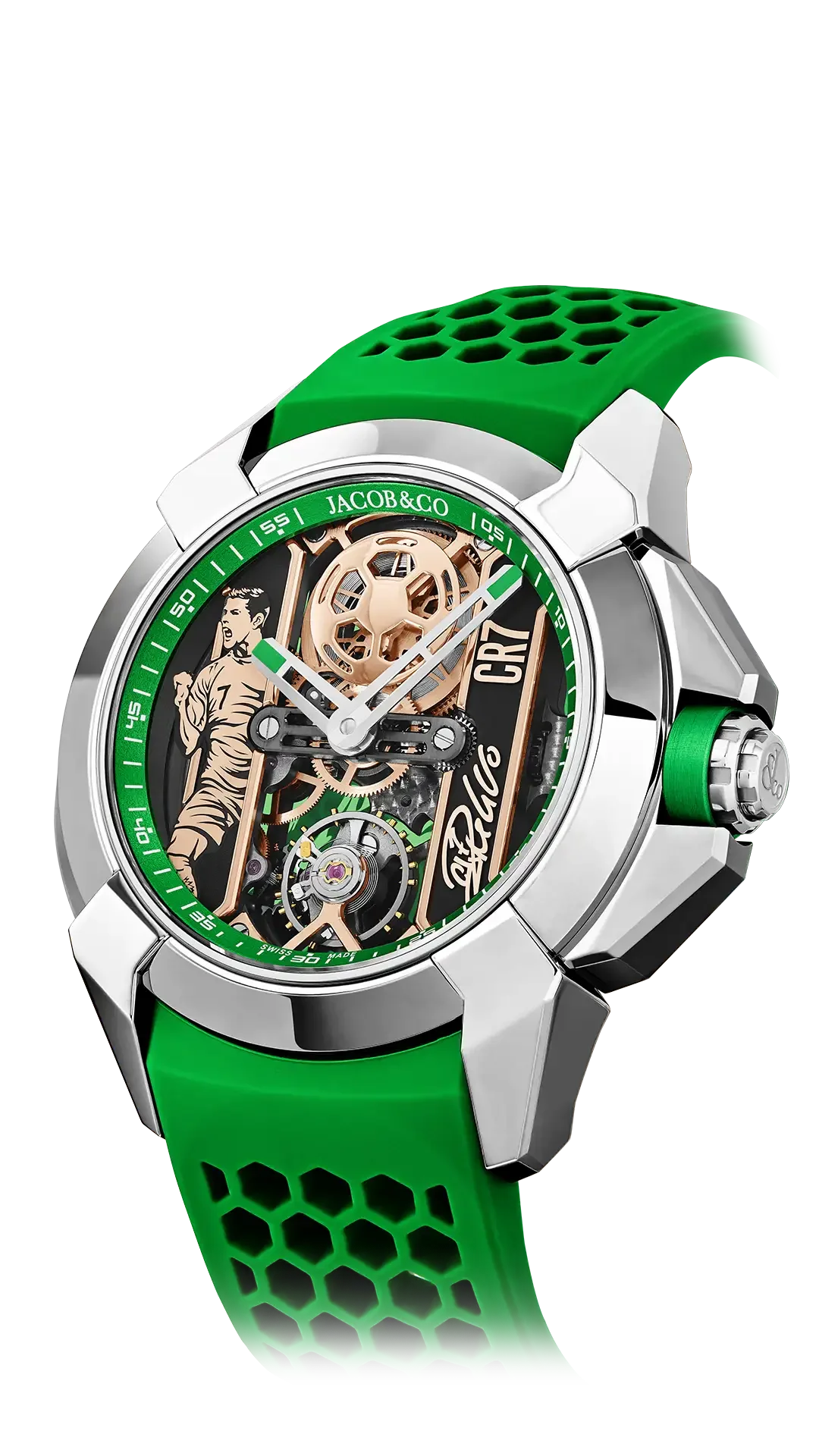 JACOB & CO – CR7 STAINLESS STEEL – GREEN