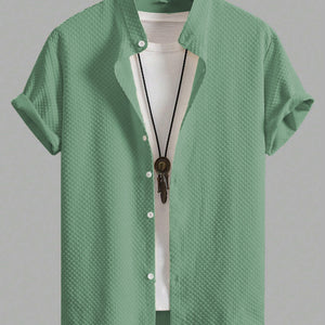 Faded Men Regular Fit Solid Casual Half Sleeves Shirt