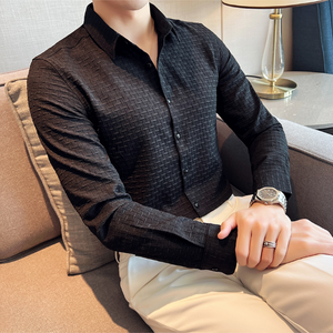 Black Checks Structured Premium Shirt
