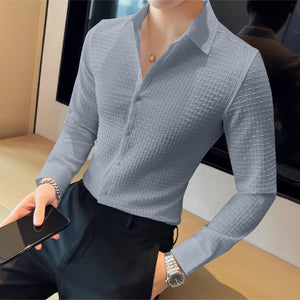 Sky Checks Structured Premium Shirt