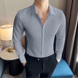 Sky Checks Structured Premium Shirt