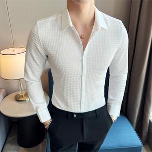 White Checks Structured Premium Shirt