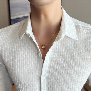 White Checks Structured Premium Shirt