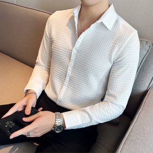 White Checks Structured Premium Shirt