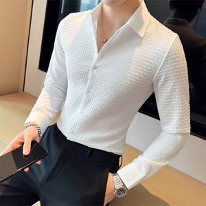 White Checks Structured Premium Shirt