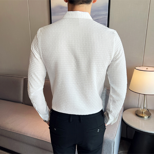 White Checks Structured Premium Shirt