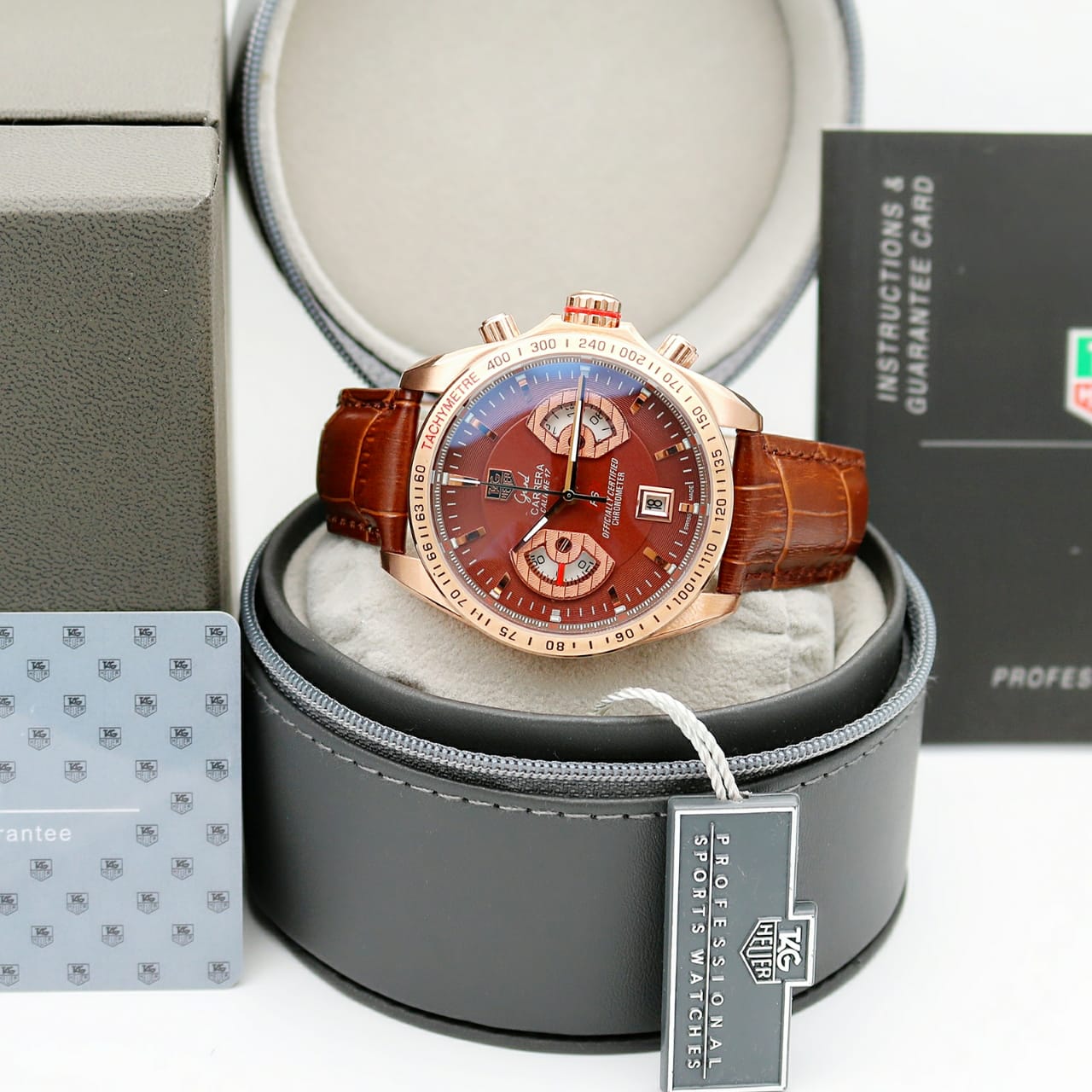 TAG Heuer Calibre 17 Watch (Leather Strap) — zoomed view