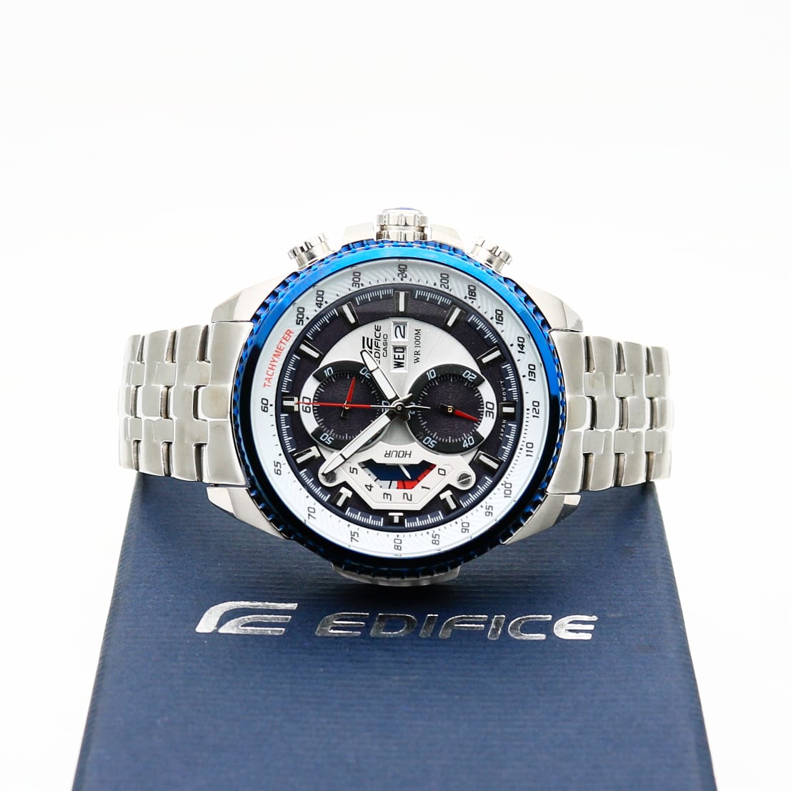 Casio Edifice Chronograph Blue Dial Men's Watch - EF-558D-2AVDF(ED437) — zoomed view
