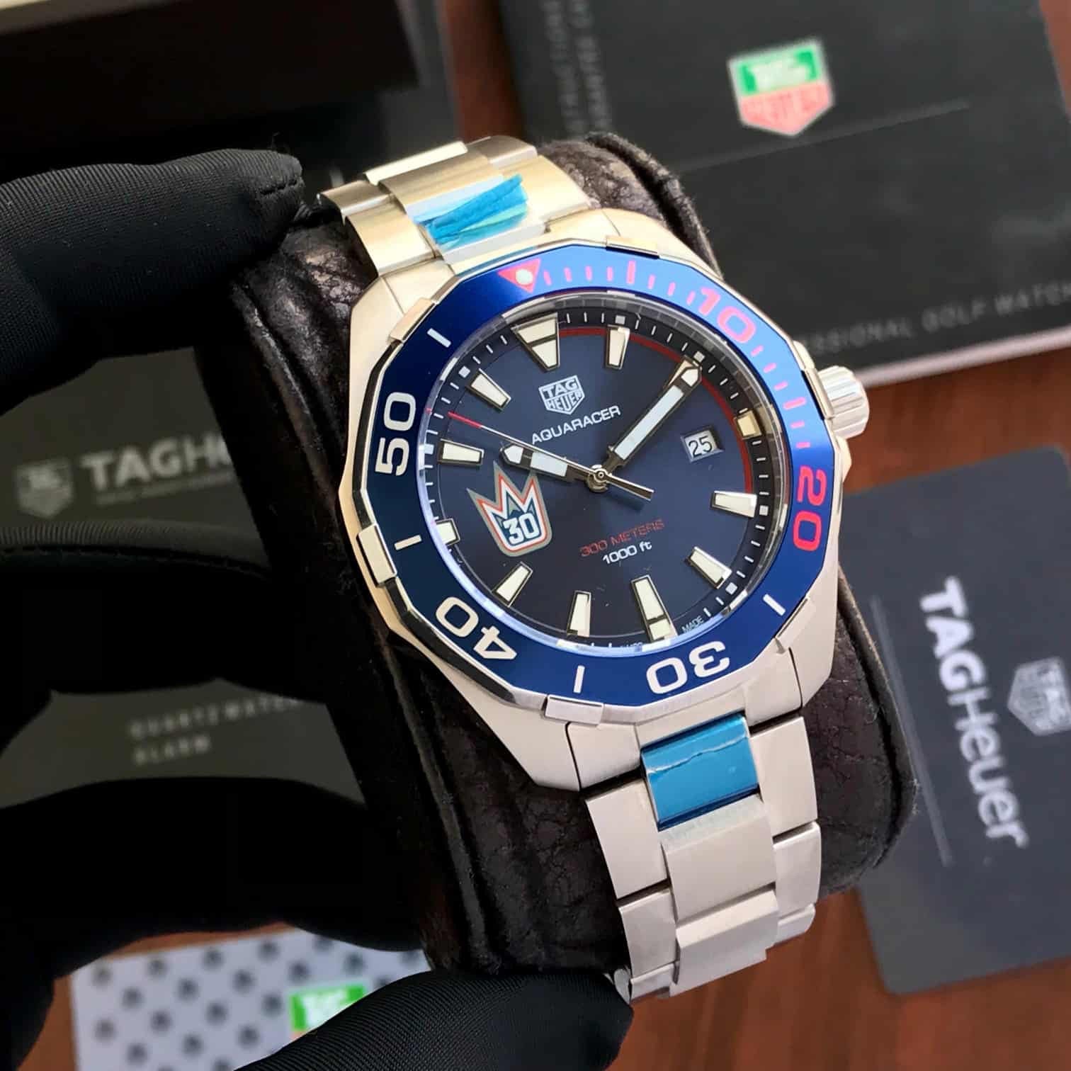 Tag Heuer Aquaracer Henrik Lundqvist Special Edition Men’s Watch — zoomed view