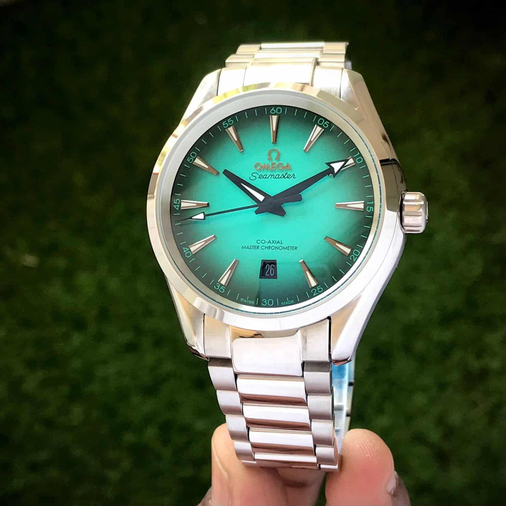 Omega Seamaster Aqua Terra Turquoise Dial Black Rubber Strap Automatic Mens Watch