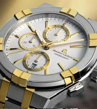Maurice Lacroix Aikon Authentic Quartz Chronograph Two Tone Mens Watch
