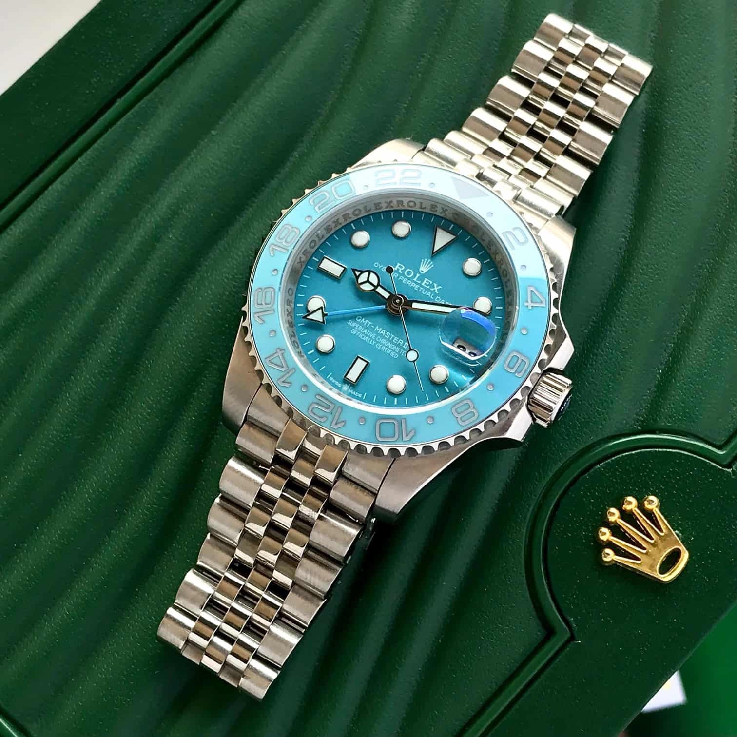 Rolex GMT Master Tiffany Japanese Automatic Mens Watch — zoomed view