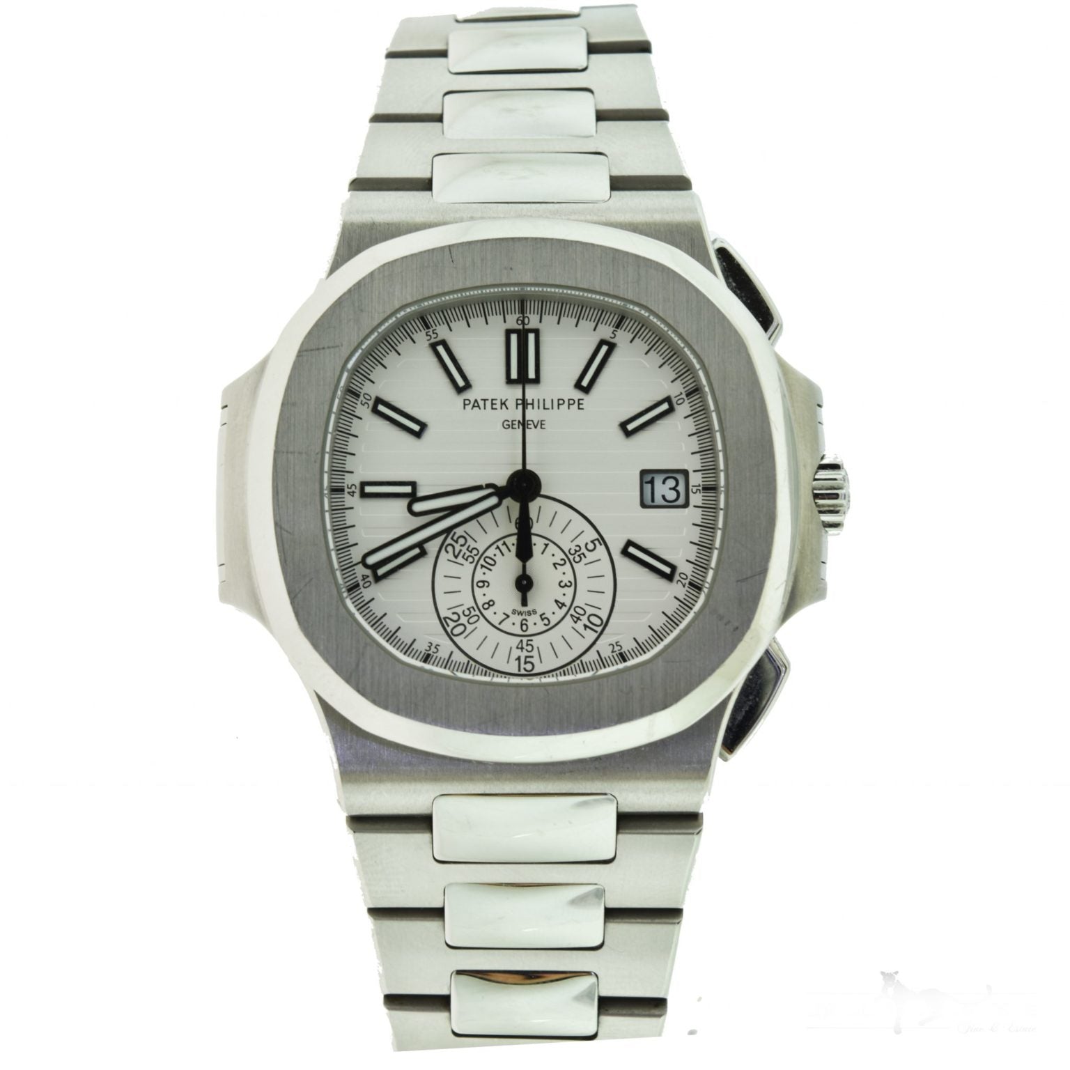 PATEK PHILIPPE NAUTILUS CHRONOGRAPH WATCH — zoomed view