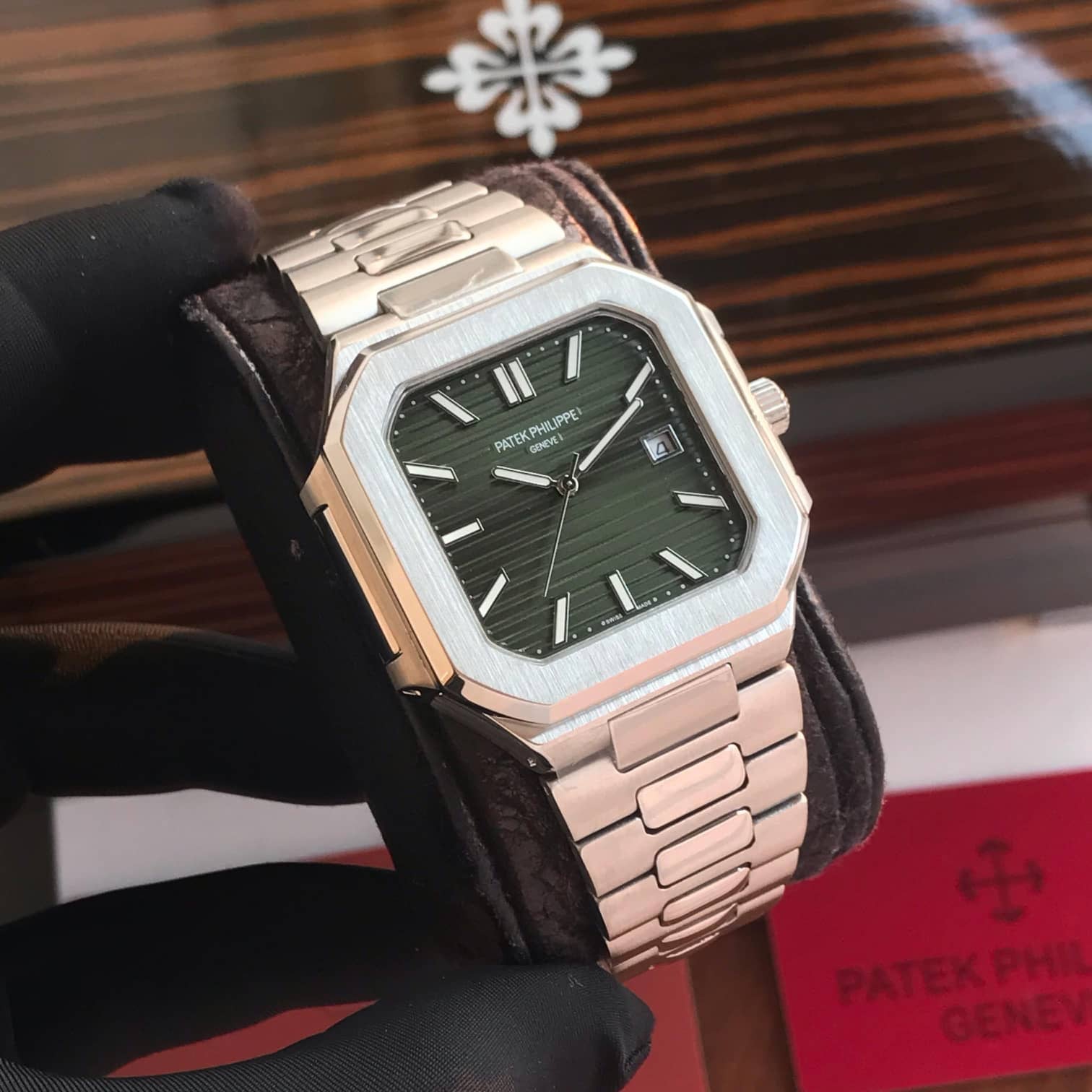 Patek Philippe Cubitus Stainless Steel Olive Green Dial Men’s Watch