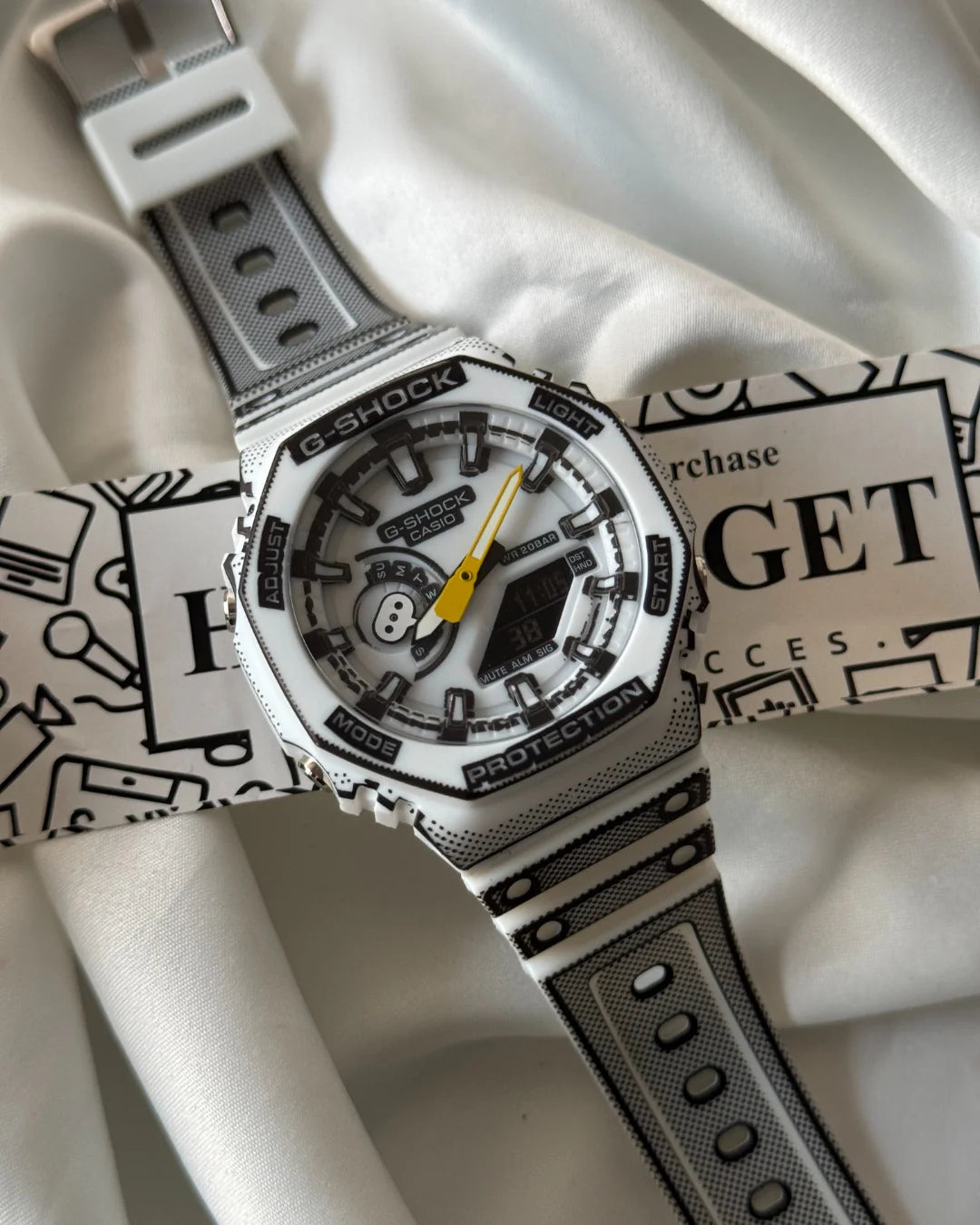 GShock-GA-2100MNG White (Analog Digital Watch)