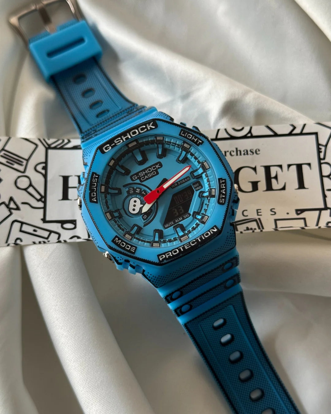 GShock-GA-2100MNG Blue (Analog Digital Watch)
