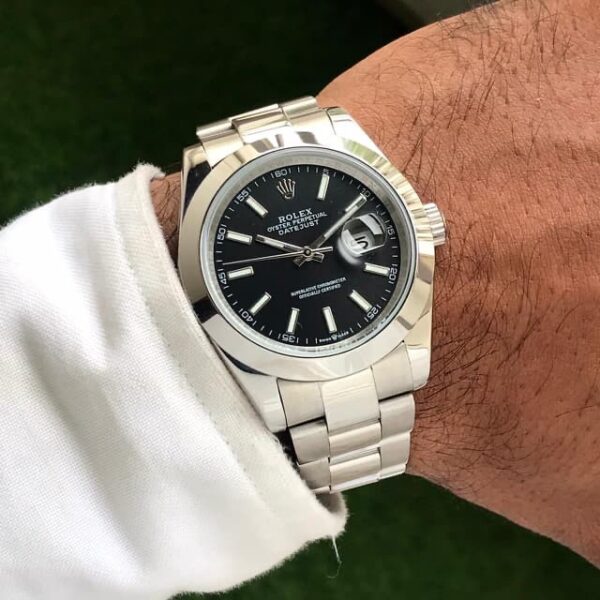 Rolex Daytona Date Just 41 Stainless Steel Silver Black Dial Automatic Master Quality Mens Watch