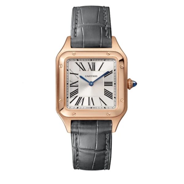 Cartier De Santos Dumont Premium RoseGold White Dial Unisex Watch