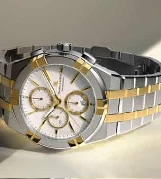Maurice Lacroix Aikon Authentic Quartz Chronograph Two Tone Mens Watch