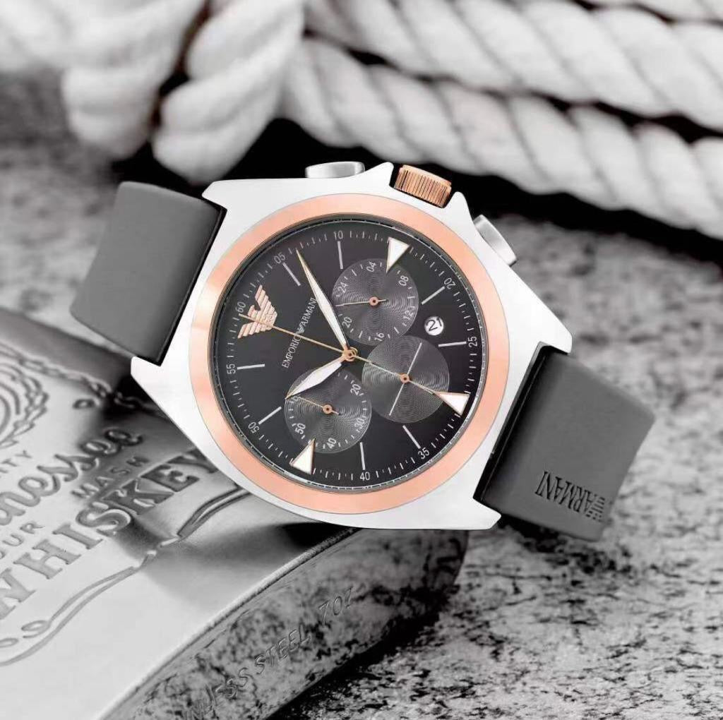 Mens Emporio Armani Watch Silicon Belt Gents — zoomed view
