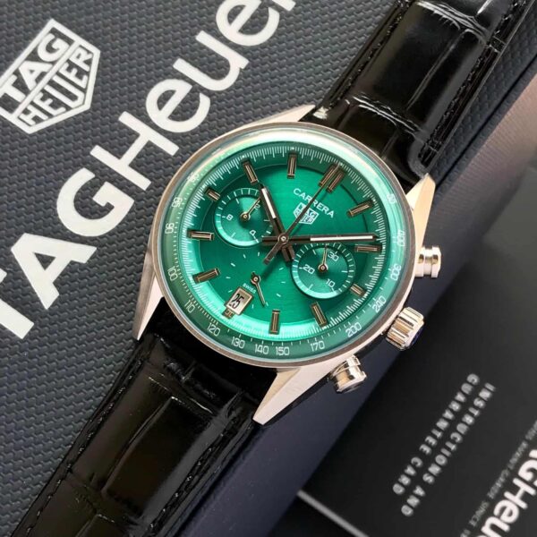 Tag Heuer Carerra Stainless Steel Green Dial Japanese Men’s Watch