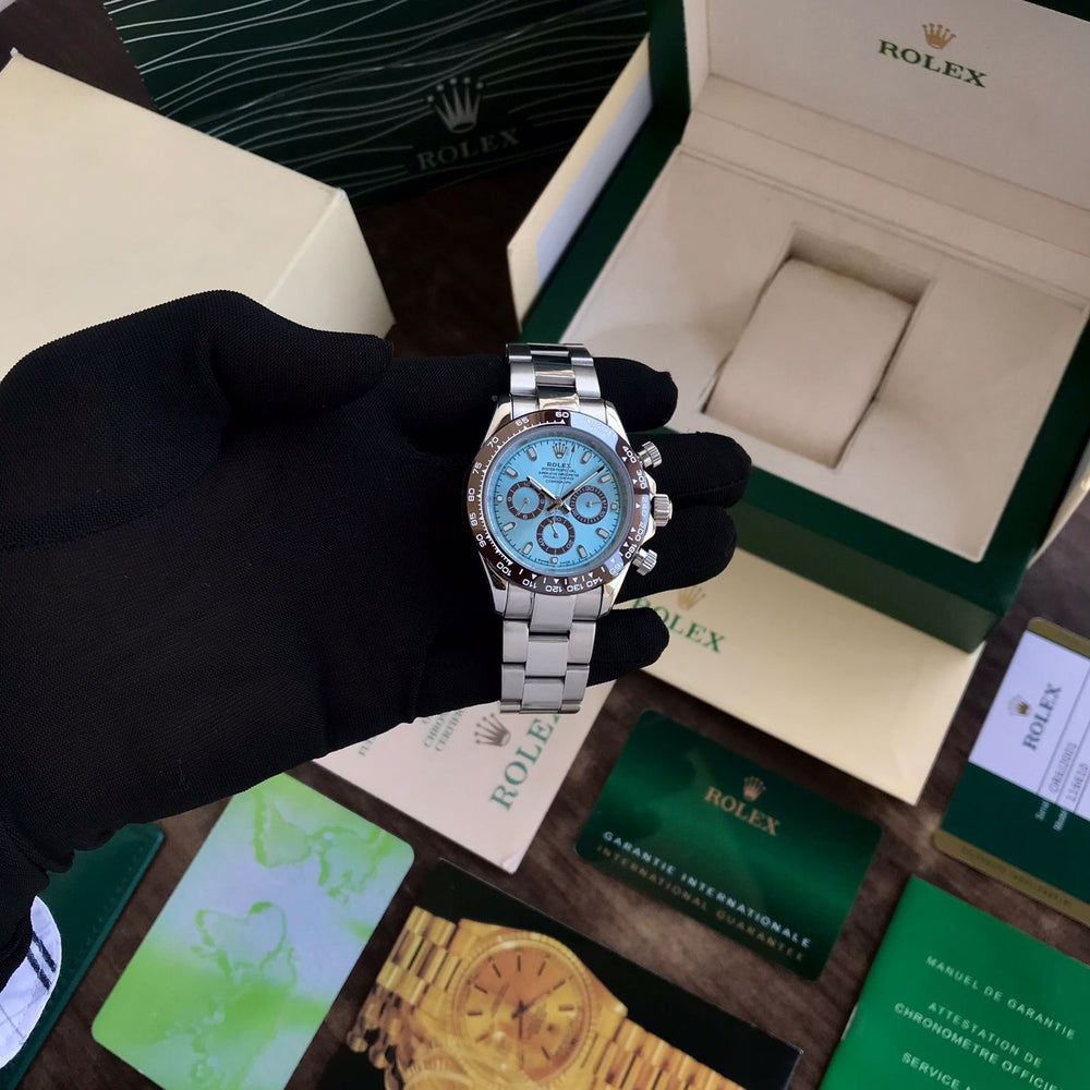 Rolex Daytona Cosmograph Stainless Steel Sky Blue Dial Japanese Master Quality Mens Watch