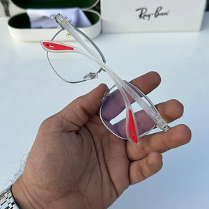 Ray ban METAL GREY BLUE CUT SUNGLASSES