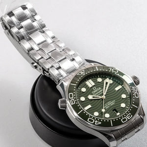 Omega Seamaster Diver 300M Green Dial Steel Bracelet Men's Watch