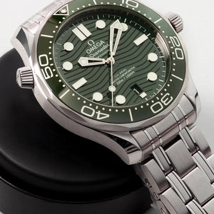 Omega Seamaster Diver 300M Green Dial Steel Bracelet Men's Watch