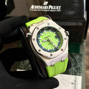 Audemars Piguet Royal Oak Offshore Diver Watch Green Dial 42mm Automatic Mens Watch