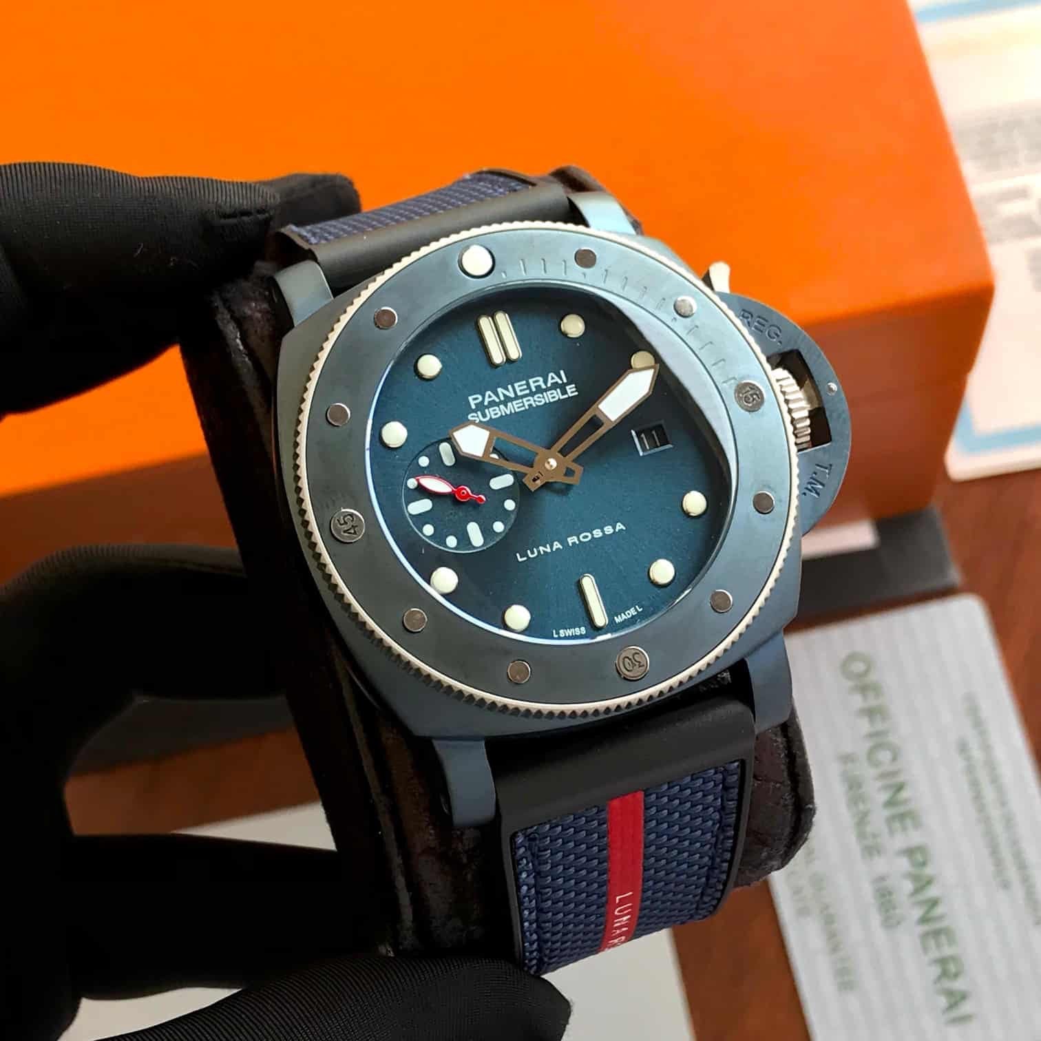 Panerai Submersible 44mm Automatic Quarantaquattro Luna Rossa men’s Watch — zoomed view