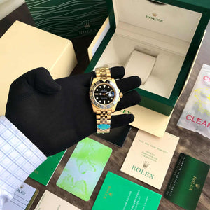 Rolex GMT Master || Full Gold  & Black Dial Japan made