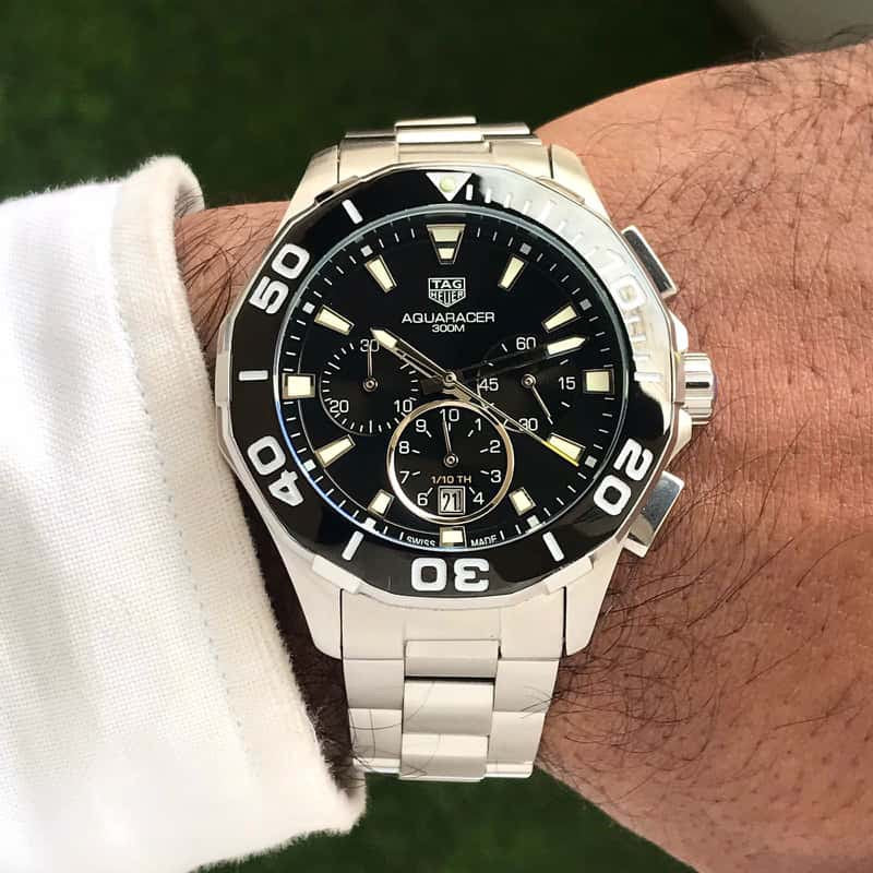 Tag Heuer Aquaracer Stainless Steel Black Dial Master Quality Mens Watch