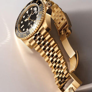 Rolex GMT Master || Full Gold  & Black Dial Japan made