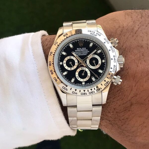 Rolex Daytona Cosmograph Stainless Steel Japanese Master Quality Automatic Mens Watch — zoomed view