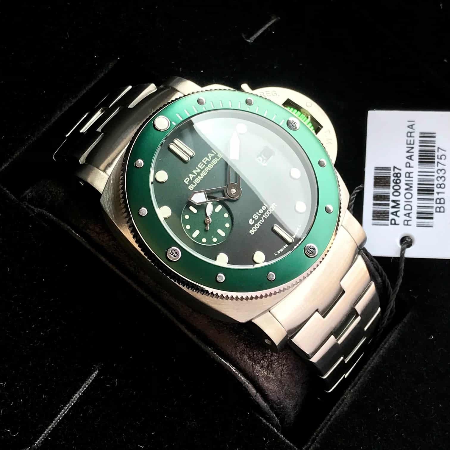 Luminor Panerai Submersible Stainless eSteel Green Dial Automatic Premium Quality For Men’s Watch