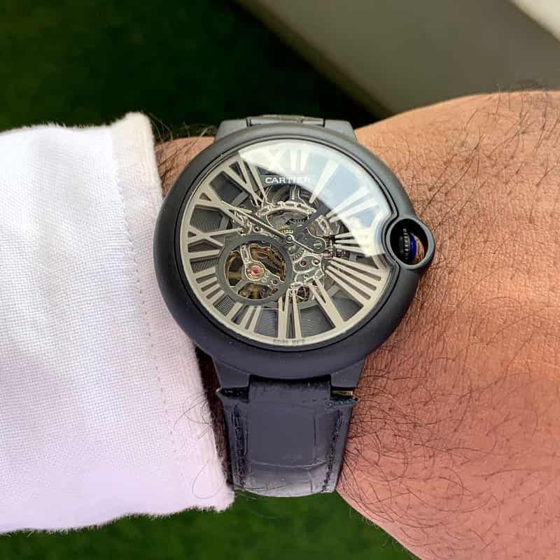 Cartier Ballon Bleu Skeleton Black Dial Swiss Automatic Premium Men’s Watch
